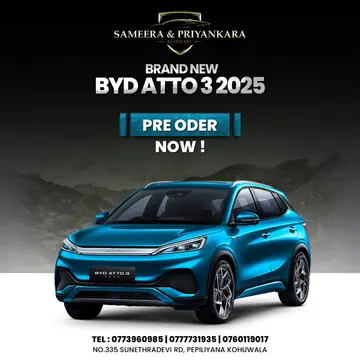 Sameera & Priyankara pre-order post for the BYD Atto 3 2025